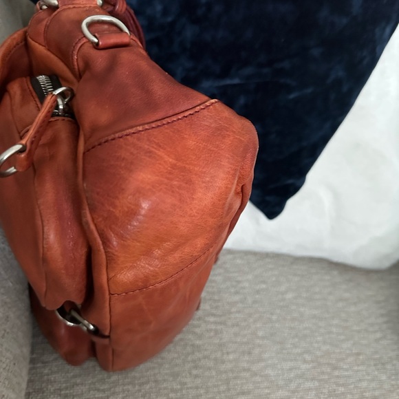 Miu Miu Brown Leather Shoulder Bag with Velvet Bow - Picture 5 of 7